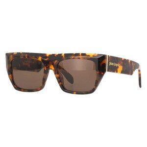 A0443Z New PALM ANGELS Niland Havana Square PERI052 6064 Sunglasses Women